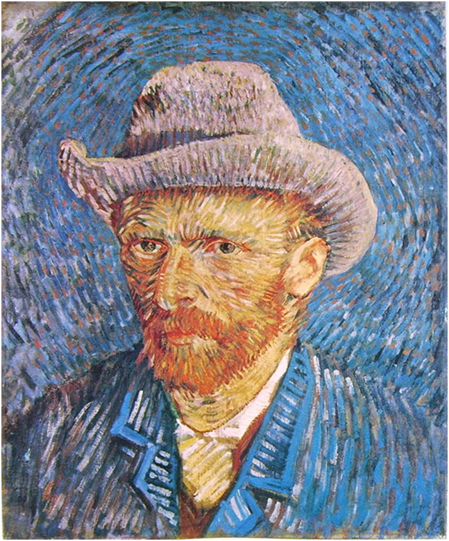  Van Gogh - Autoritratto con cappello di feltro - 1887